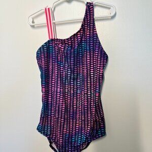 Girls Lands' End One-Piece Bathing Suit | Size 10 | Fun Pattern | Barely Worn